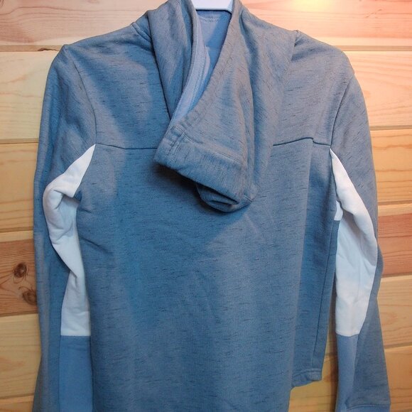 Adidas Gray & White Logo Hoodie | Women’s Pullover Sweatshirt Medium - Picture 4 of 5